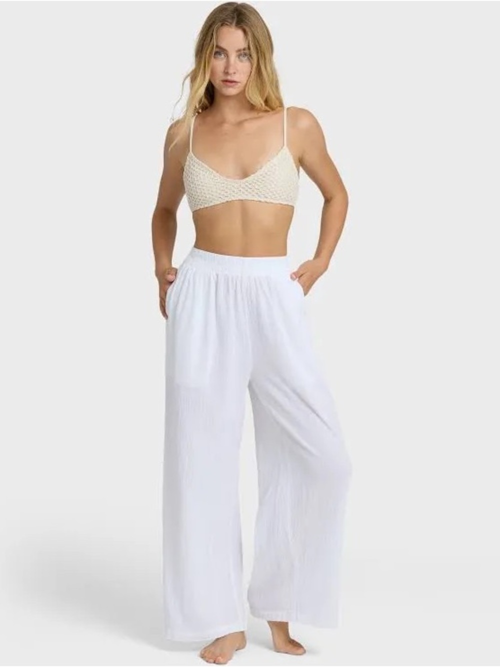 Billabong White Follow Me Pant